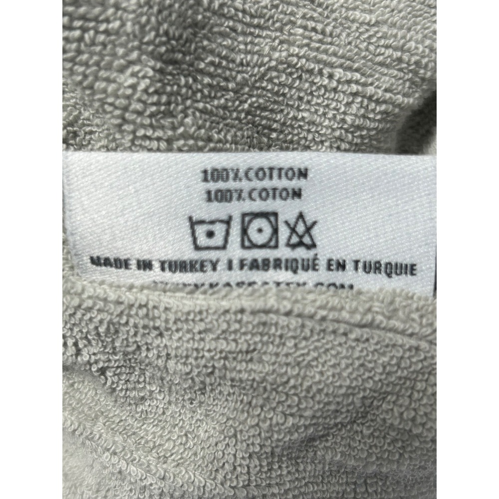 Kassatex New York Gray Waffle Cotton Robe S/M Memaw Embroidered Turkey - Iw View 5